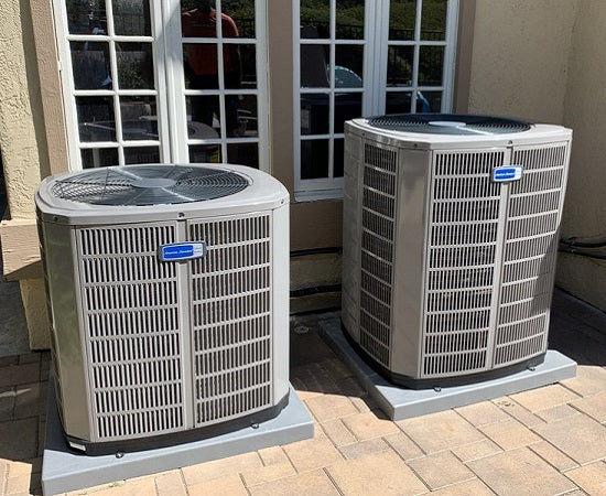 brand new heat pump condensers installed in Irvine Ca